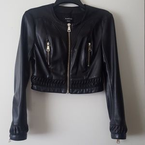 Faux Leather Bebe Jacket